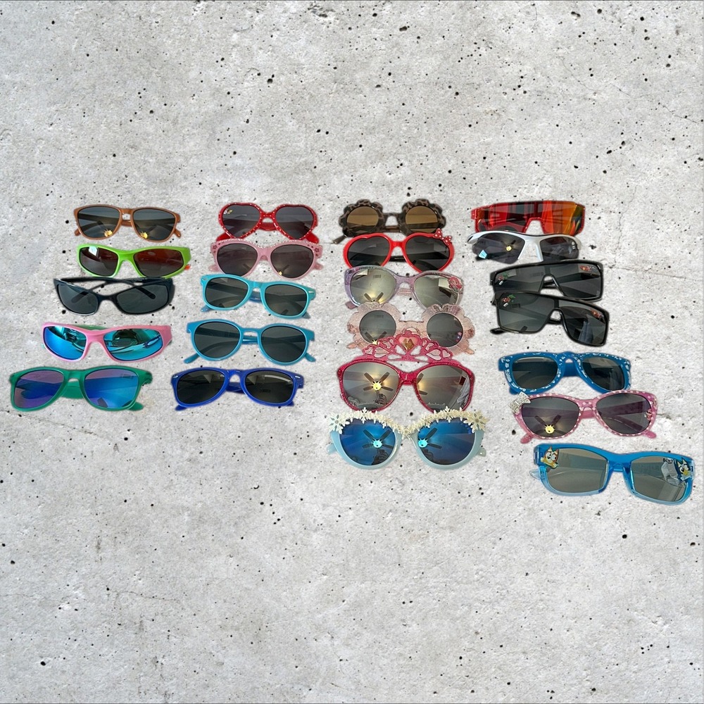 Lot of 20+ Kids Sunglasses Inc. Disney Bluey Mixed Styles Boys Girls